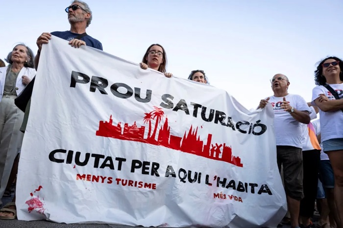 Thousands protest over-tourism in Spain’s Mallorca
