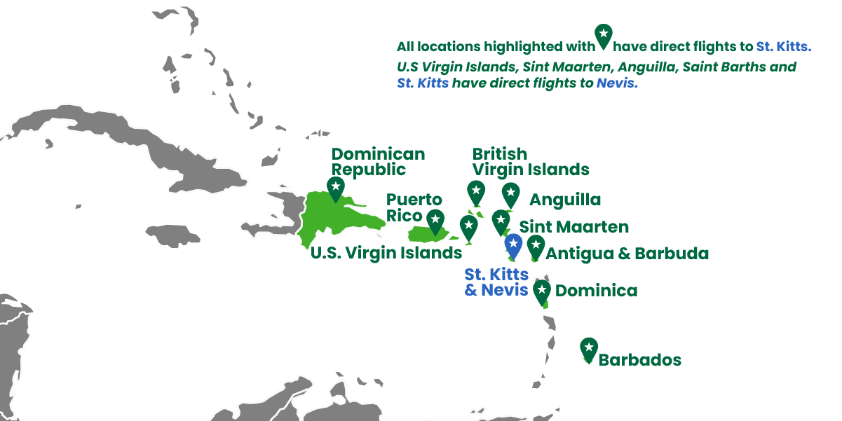 Flight Map Caribbean Region