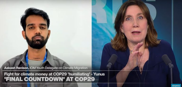 How does climate change affect young people and migration?