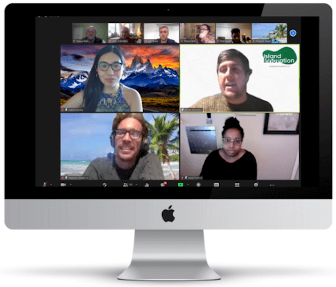 online training session about sustainability for the Island Ambassadors