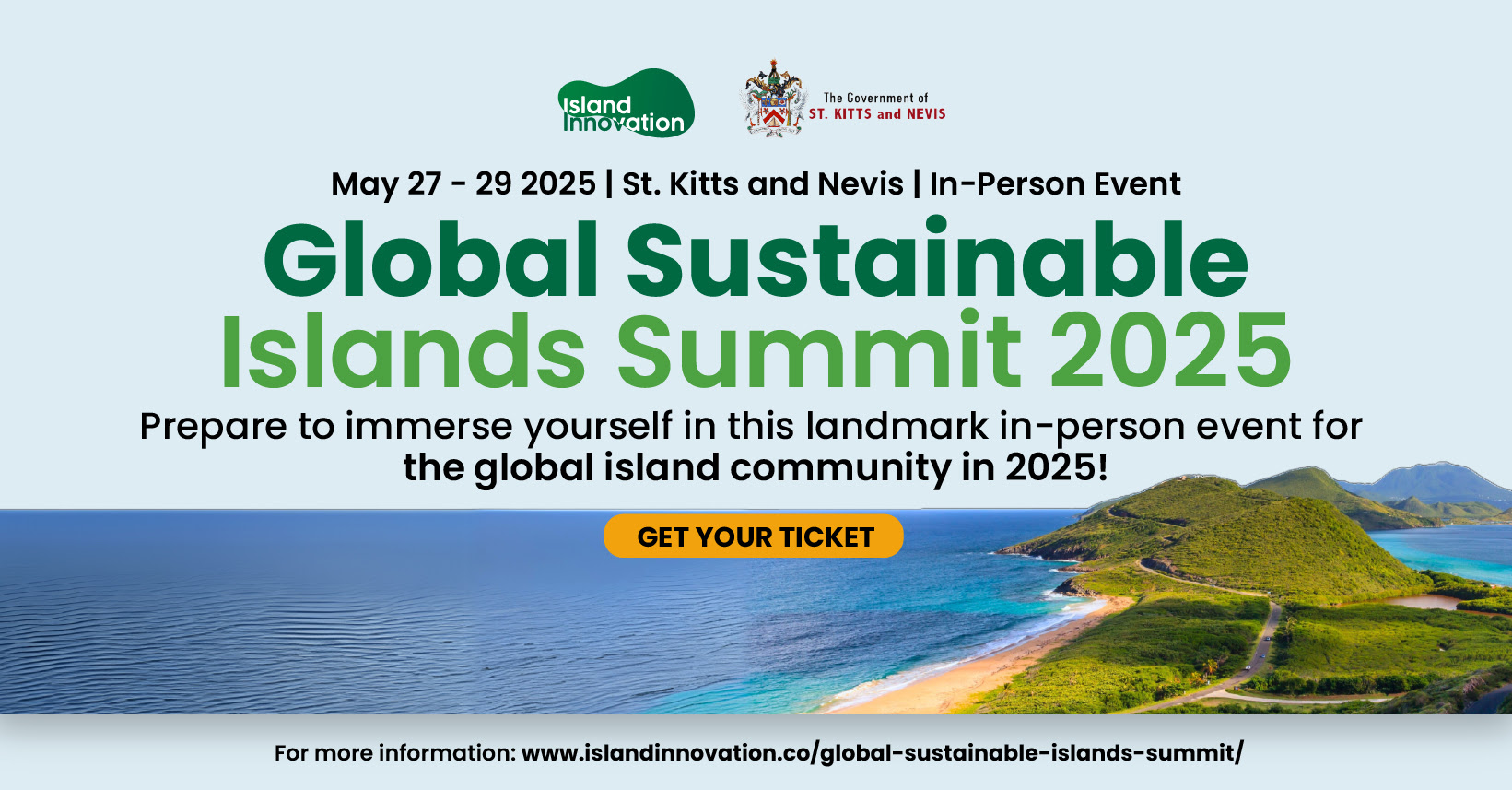Banner for the Global Sustainable Island Summit 2025
