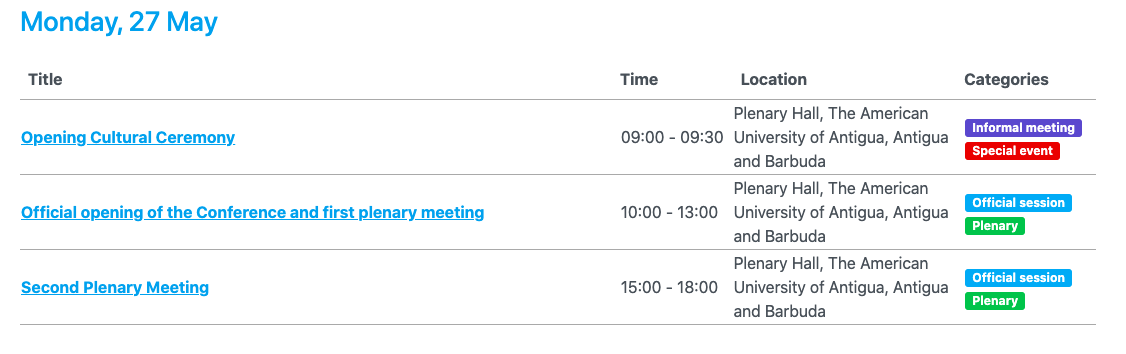 27th may SIDS4 PROGRAMME