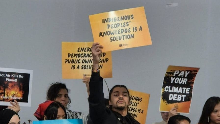 Group of young people protesting