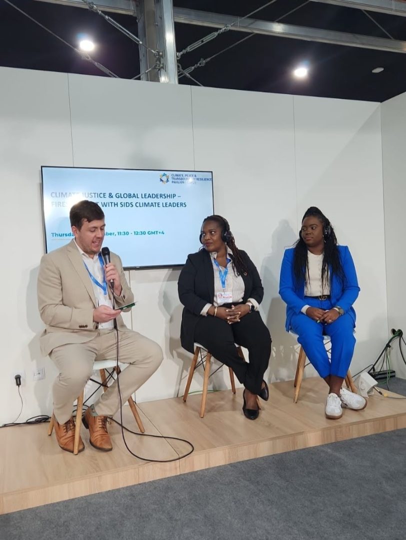 James hosting a session during COP29