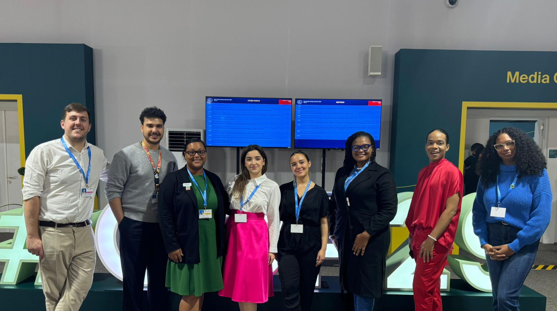 Group photo of the Island Innovation team during COP29
